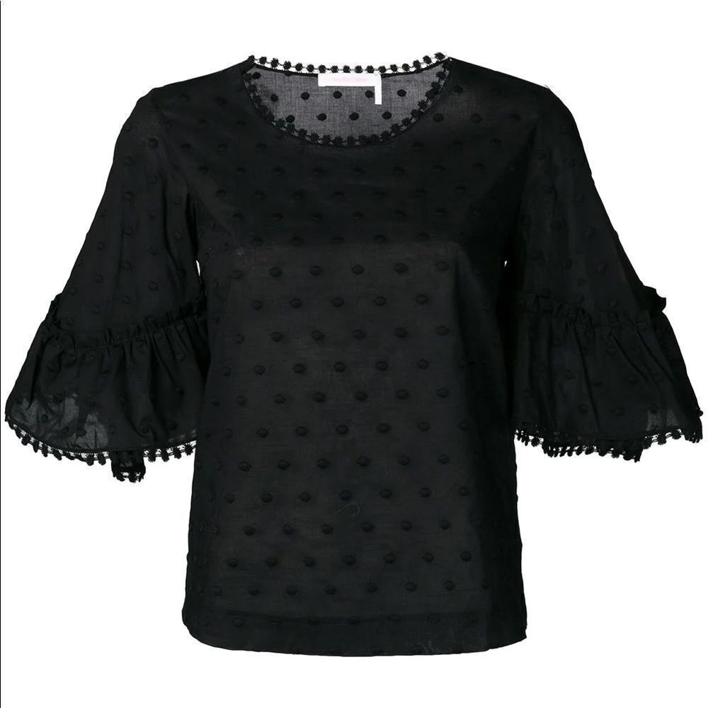See by Chloé dot embroidered blouse